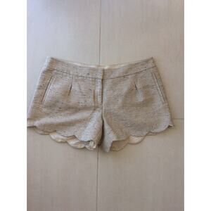 Jessica Simpson Shorts Tweed Pleated Scalloped Hem